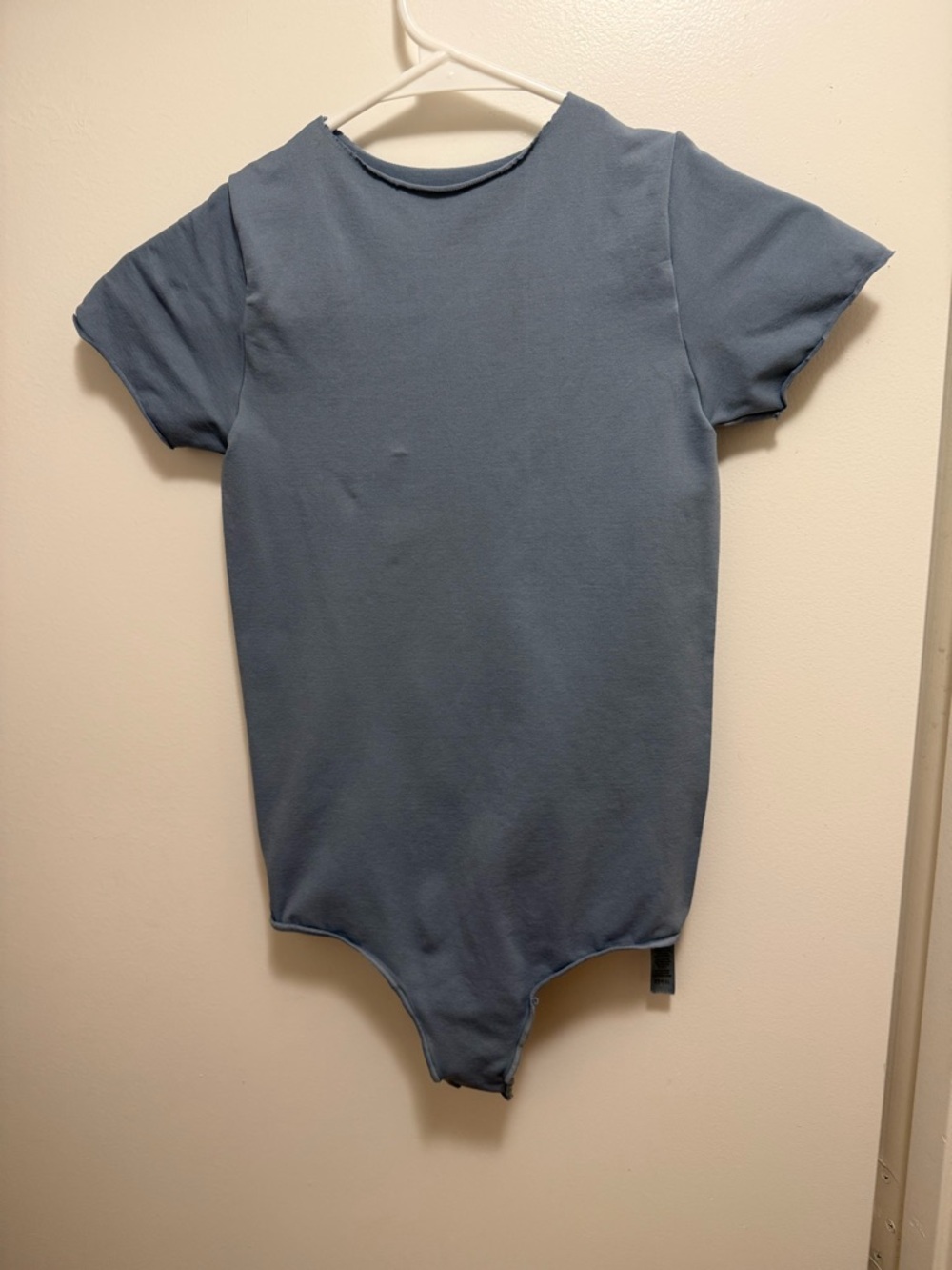 SKIMS Short-Sleeve Essentials Bodysuit in Arctic Blue